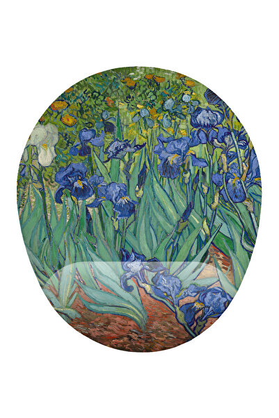 iyi fikirler Van Gogh Iris Painting Mouse Pad with Wrist Support