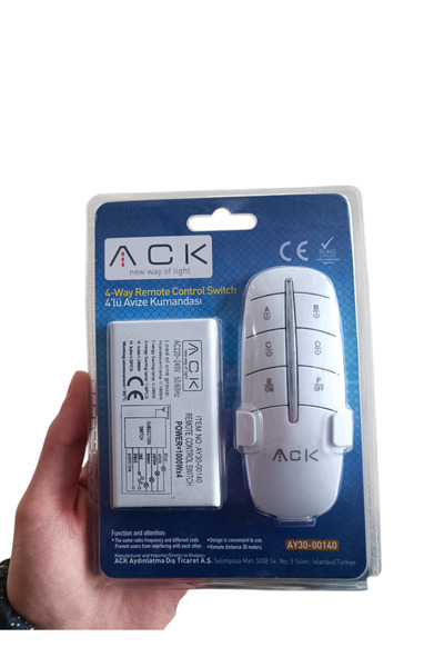 ACK 4LÜ AVİZE KUMANDASI