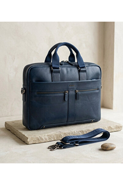 PASSTELL 100% Genuine Leather Unisex Laptop and Briefcase Handbag