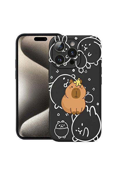 bestcase Husă Ultra Subțire pentru Apple iPhone 16 Pro, Capibara Kawaii cu de...