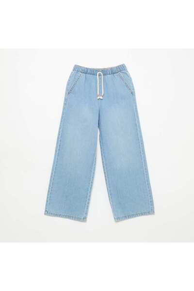 KIABI Wide-leg jogger pants BLUE