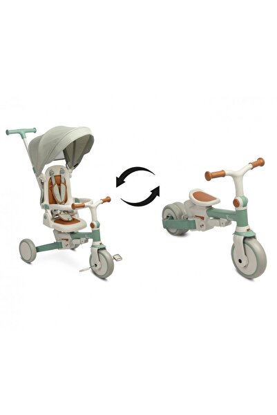 TOYZ by Caretero Tricicleta pentru copii Toyz Faro Verde multifunctionala,ult...