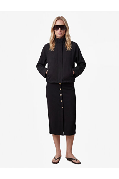 Koton Μίντι φούστα με σχισμή και λεπτομέρεια με κουμπιά σε σχέδιο κοσμήματος