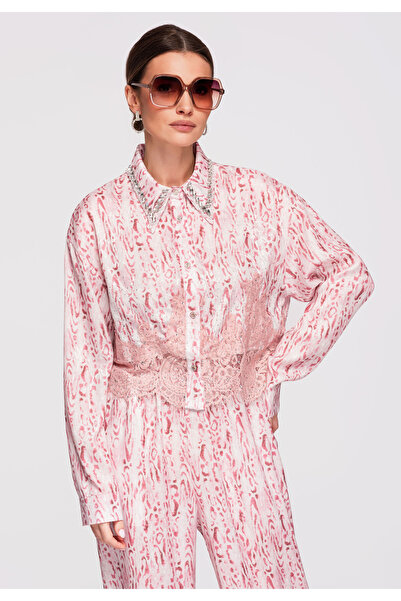 OMBRE Women's Elegant Shirt OW-SH-E0017 Rose