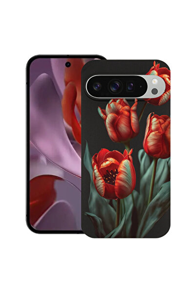 bestcase Υπέρλεπτη Θήκη για Google Pixel 10 / 10 Pro, Φλοράλ - Κόκκινη Τουλίπ...