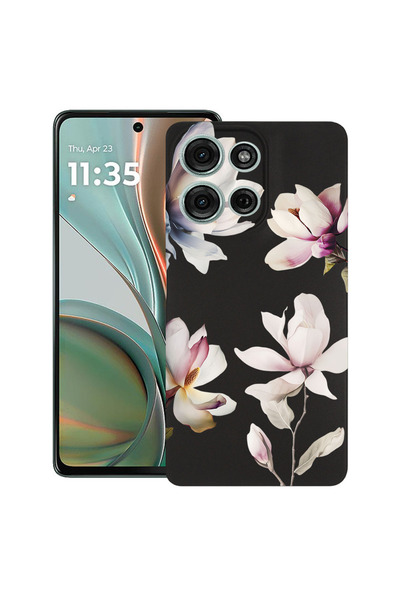 bestcase Υπέρλεπτη Θήκη για Motorola Edge 50 Pro, Ανθικό Σχέδιο Μανόλιας, 180...