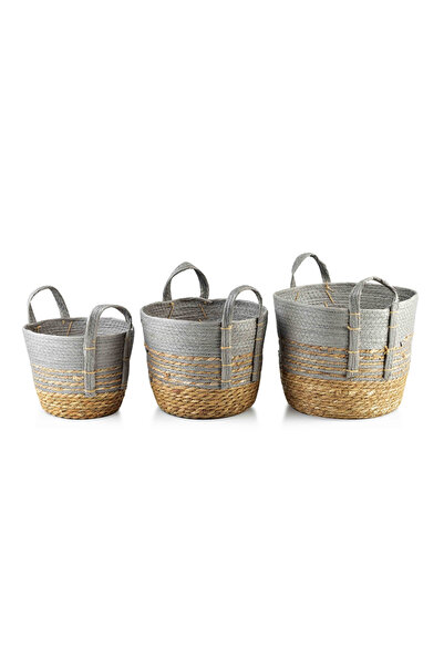 MONDEX BALI Set de 3 coșuri 33x33x26/28x28x23/23x23x20cm