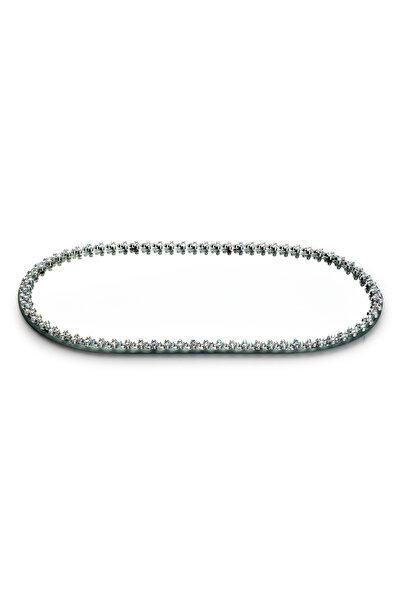 MONDEX Decorative stand Margot Silver 30x14x1cm