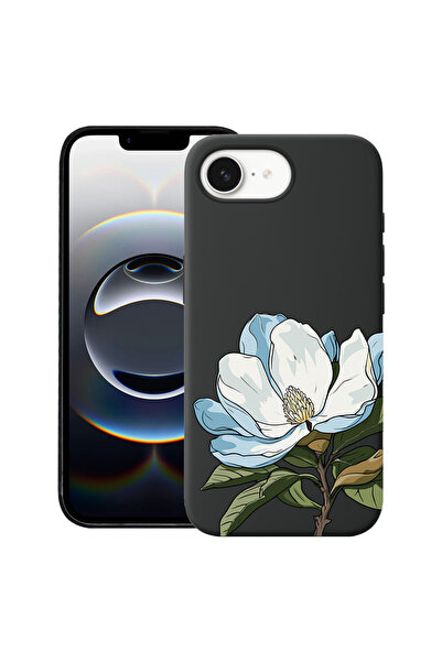 bestcase Ултра тънък калъф за Apple iPhone 16e / iPhone 17e, Флорален - Синя ...