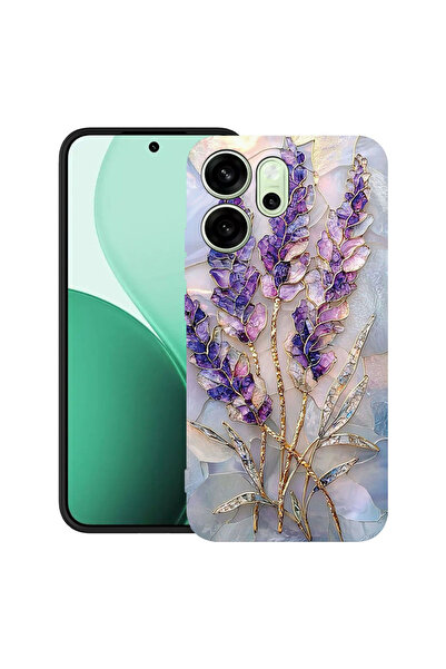 bestcase Husă Ultra Subțire pentru OPPO Reno14 F / FS, Florală - Hortensie Au...