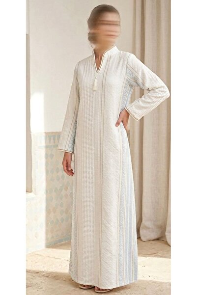 ISHRAQAT AL-AMAL Long Sleeved Striped Robe, Suitable for Occasions and Beauti...