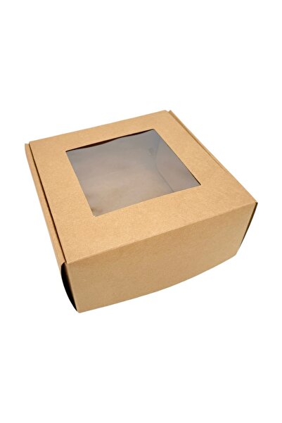 AFO Set of 10 Folding Boxes with Large Window Natural