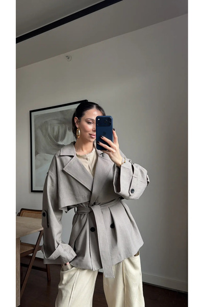 Lady Pixie Καμπαρντίνα χωρίς φόδρα με απολέτες