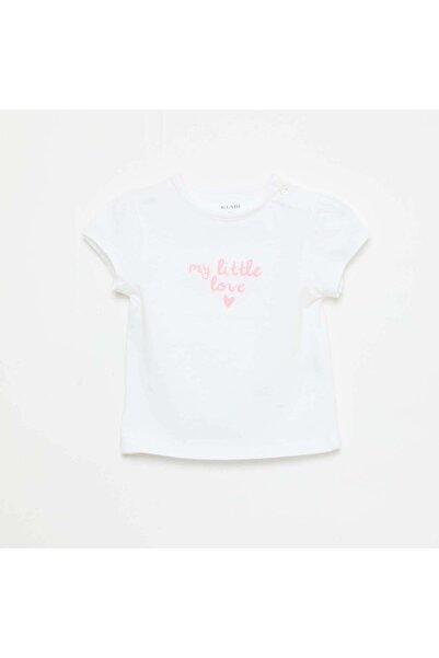 KIABI Short-sleeved jersey T-shirt WHITE