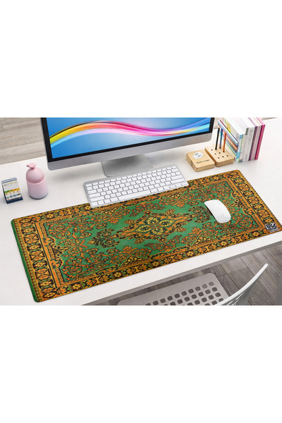 rakkun shop Halı Desen Baskılı Mousepad 30x70 cm ölçülerinde Gamer , Oyuncu Kaydırmaz tabanlı - Limited Edition