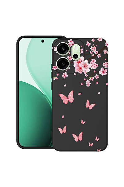 bestcase Υπέρλεπτη Θήκη για OPPO Reno13 F / FS, Ροζ Άνθη Κερασιάς & Πεταλούδε...