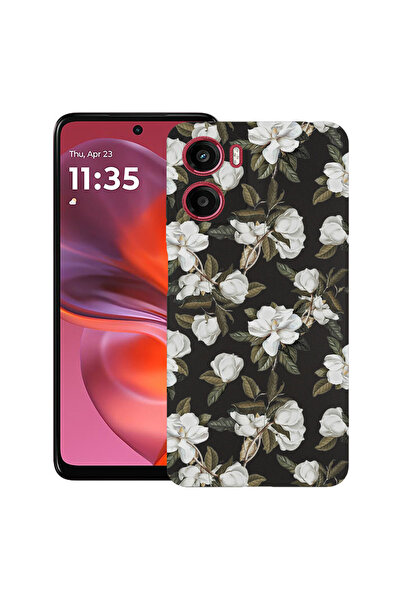 bestcase Husă Ultra Subțire pentru Motorola Moto G06, Florală - Flori de Magn...
