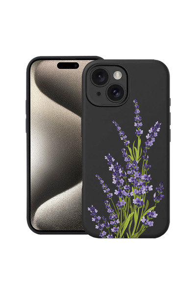 bestcase Υπέρλεπτη Θήκη για Apple iPhone 15, Φλοράλ - Πρεσαριστό Λεβάντα, 313...