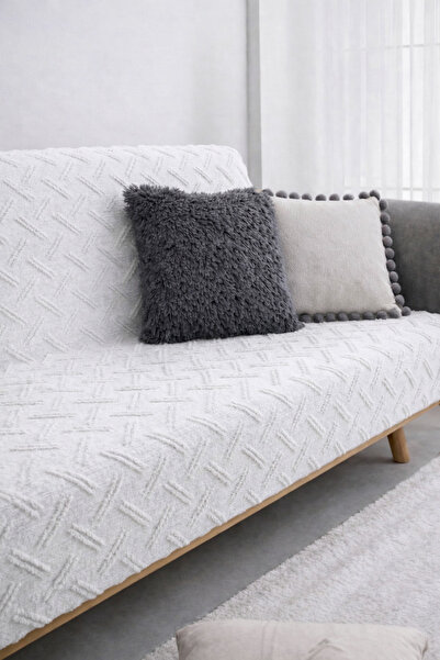 Shopyteks Κάλυμμα καναπέ από σενίλ 170x210 με μοντέρνο σχέδιο, φιλικό προς τα...