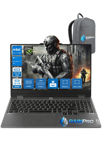 LENOVO LOQ 15IRX10 Intel® Core İ7-13700HX 32 GB RAM 512 gB SSD RTX5050 15.6" ...