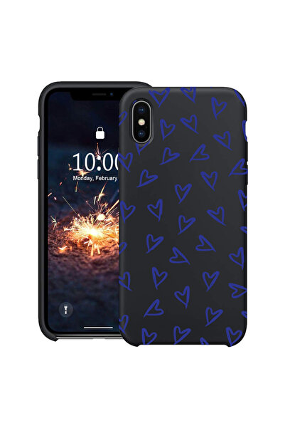 bestcase Ултра тънък калъф за Apple iPhone XS / X, Десен със сладки сърца, 20...