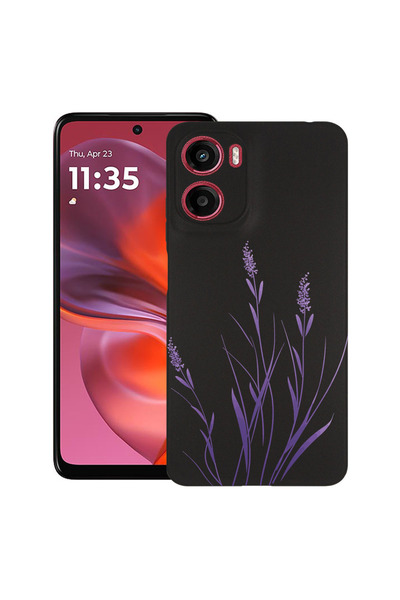 bestcase Υπέρλεπτη Θήκη για Motorola Moto G06, Φλοράλ - Μινιμαλιστικό Λεβάντε...