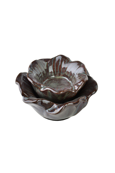 MONDEX YARINE Sfeșnic Floral 11x11x6cm Mov
