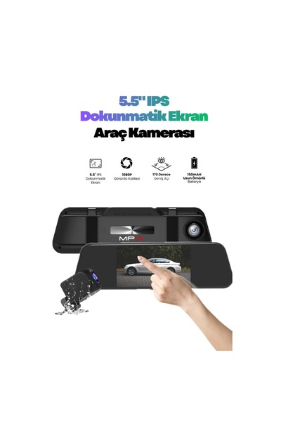 Midcom CC-65 HD 5.5" IPS Ekran Dokunmatik Araç Kamerası