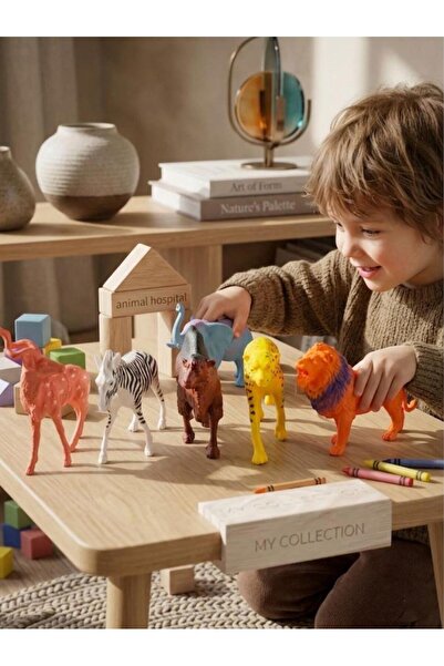 Tıfıl Toys 6’lı Modern Vahşi Hayvan Seti Eğitici Dekoratif Mini Koleksiyon Oy...