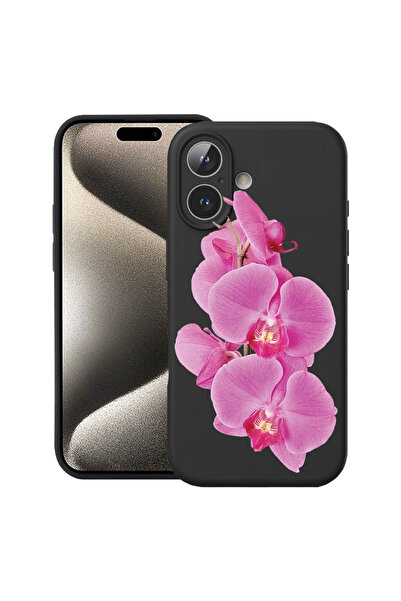 bestcase Υπέρλεπτη Θήκη για Apple iPhone 16, Φλοράλ - Μινιμαλιστική Ροζ Ορχιδ...