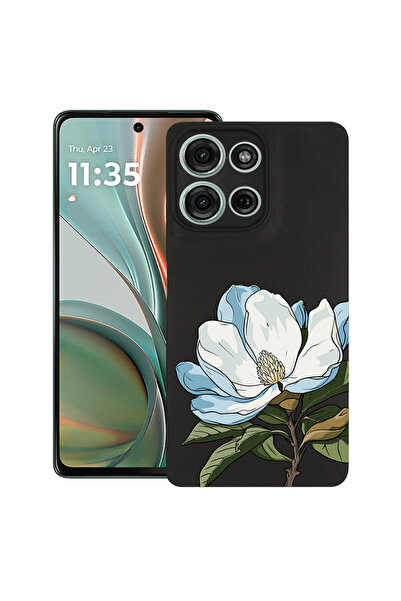 bestcase Υπέρλεπτη Θήκη για Motorola Edge 50 Neo, Φλοράλ - Μπλε Μανόλια, 1908...