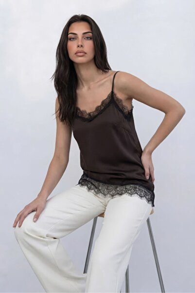 Nazline ΜΠΛΟΥΖΑ ΜΕ ΔΑΝΤΕΛΕΣ ΚΑΙ ΛΙΝΑΡΙΣΜΕΝΕΣ ΤΙΡΑΝΤΕΣ