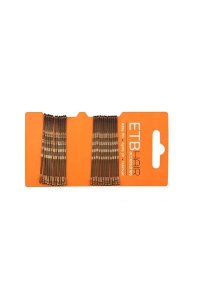 ETB Agrafe de păr maro 7 cm 24 bucăți