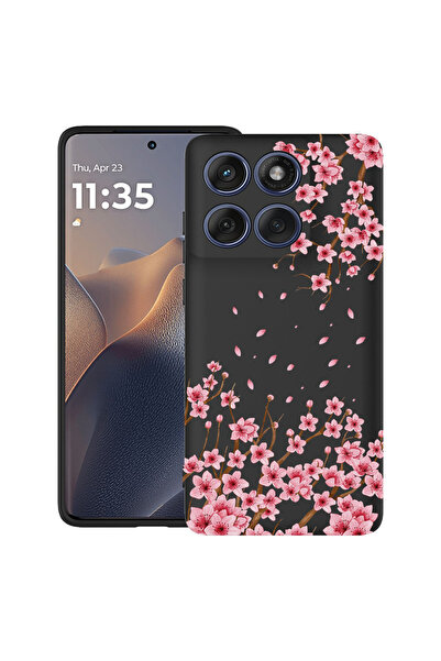 bestcase Υπέρλεπτη Θήκη για Motorola Edge 60 Pro, Φλοράλ - Ροζ Άνθος Κερασιάς...