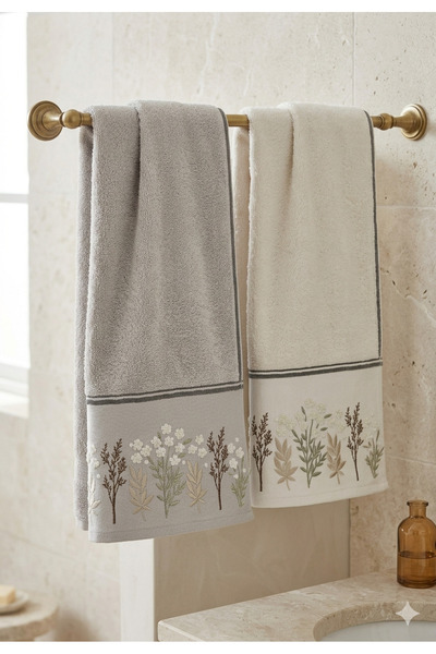 Özdilek Siddy Garden 50x90 εκ. Κεντημένη πετσέτα 2 τεμαχίων σε κουτί