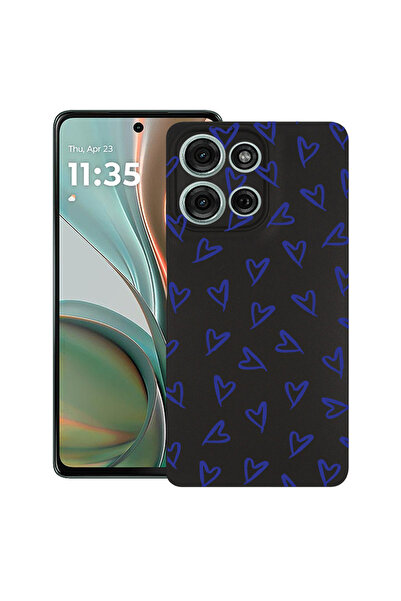 bestcase Ултра тънък калъф за Motorola Edge 50 Neo, Десен със сладки сърца, 1...