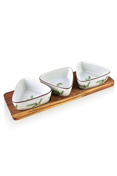 MONDEX MODERN KITCHEN with 3 triangular bowls 9.5x4cm (28x9.5x1.5cm) rosemary...