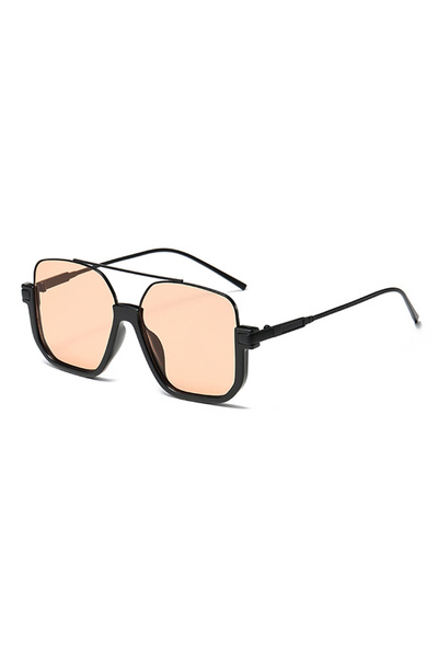 OEM Γυαλιά ηλίου, προστασία UV400, καφέ φακοί, μαύρο μεταλλικό σκελετό με μαύ...