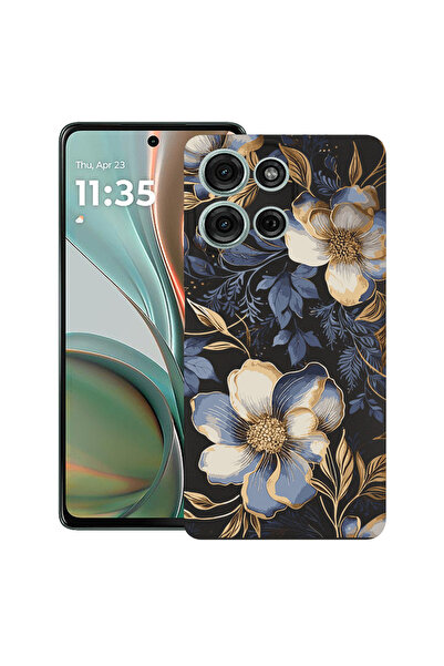 bestcase Husă Ultra Subțire pentru Motorola Edge 50 Pro, Florală - cu flori d...