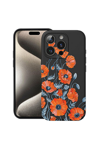 bestcase Υπέρλεπτη Θήκη για Apple iPhone 15 Pro, Φλοράλ - Μινιμαλιστικό Παπαρ...