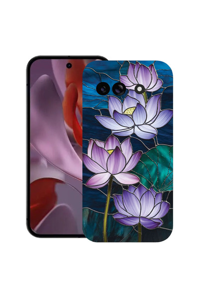 bestcase Υπέρλεπτη Θήκη για Google Pixel 10a, Φλοράλ - Λωτός από Βιτρό, 31283...