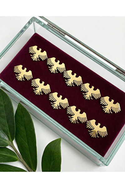 Brooch Syrian Golden Eagle Icon Metal Lapel Pin Lapel Badge 10pcs