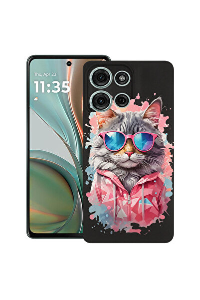 bestcase Υπέρλεπτη Θήκη για Motorola Edge 50 Pro, Γάτα Shopping Queen, 180309...