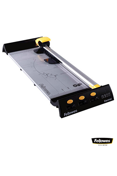 Fellowes Ghilotină cu disc rotativ, Electron A3, pentru birouri mici, tăiere ...