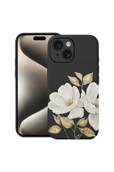 bestcase Husă Ultra Subțire pentru Apple iPhone 13, Florală - Camelie Aurie, ...