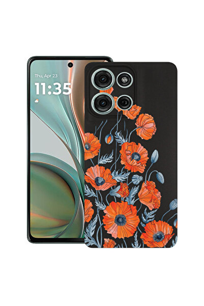 bestcase Υπέρλεπτη Θήκη για Motorola Edge 50 Pro, Φλοράλ - Μινιμαλιστικό Παπα...