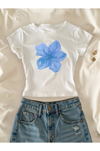 Toum Ζώνη Ανδρική Ρετρό Μπλούζα με Λουλούδια Κοντό