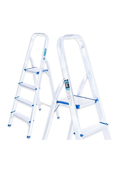 GEKO Πτυσσόμενη Σκάλα Αλουμινίου 4 Σκαλοπάτια 150kg