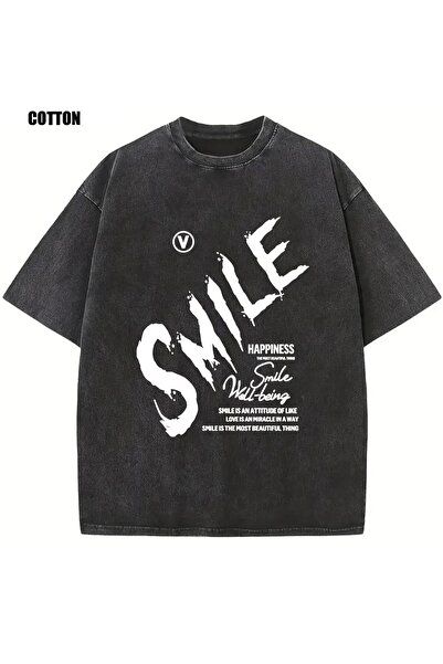 bellanova Μπλουζάκι με στάμπα, κορυφαίας ποιότητας, vintage πλυμένο, στυλ δρό...