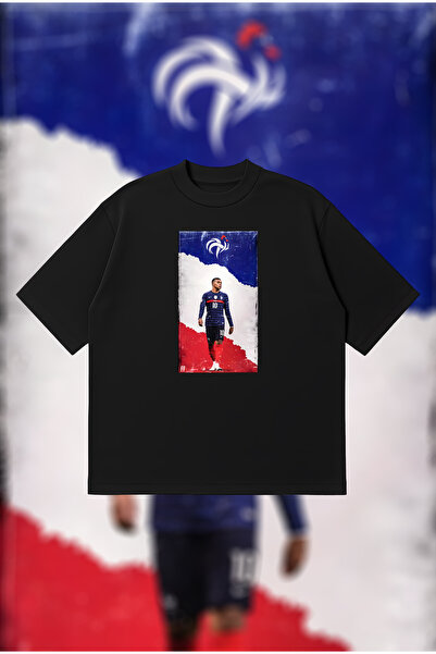 PURE POWER Mbappe and France Oversize Boxy Fit Unisex 100% Cotton Tshirt – Pr...